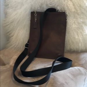 Vintage Coach king brown cross body bag